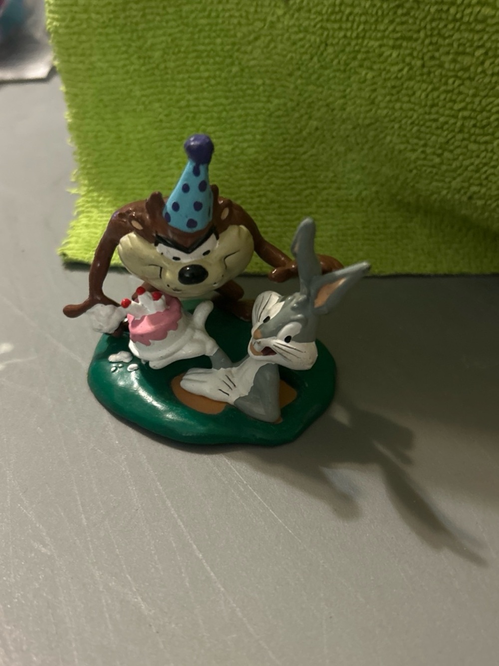 VTG 90s Looney Tunes Taz Bugs Bunny Birthday Cake Topper Figure Applause Decopac
